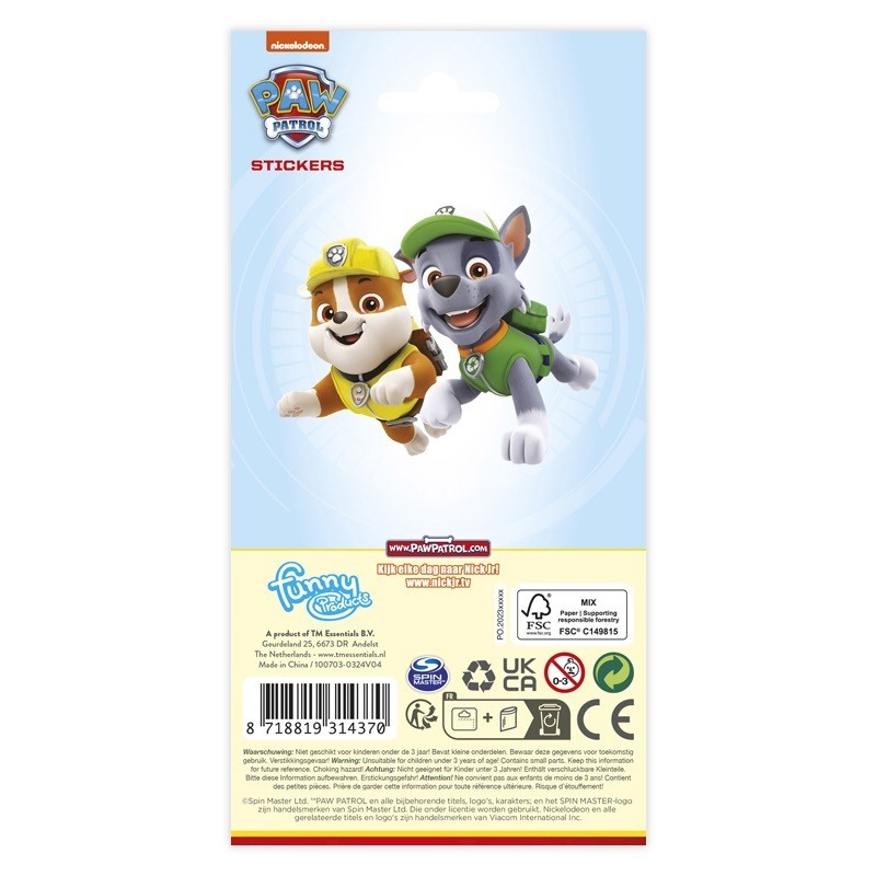Stickervel Paw Patrol