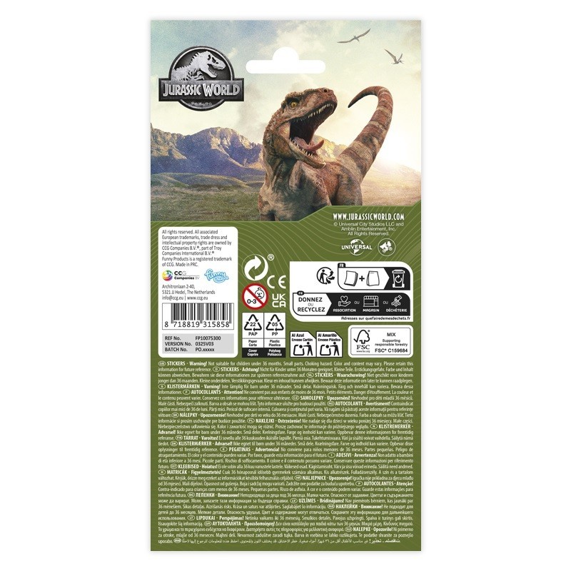 Stickervel Jurassic World