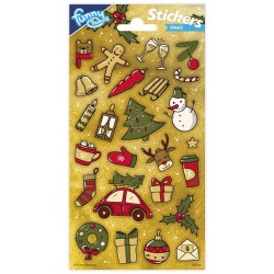 Stickervel kerst glitter