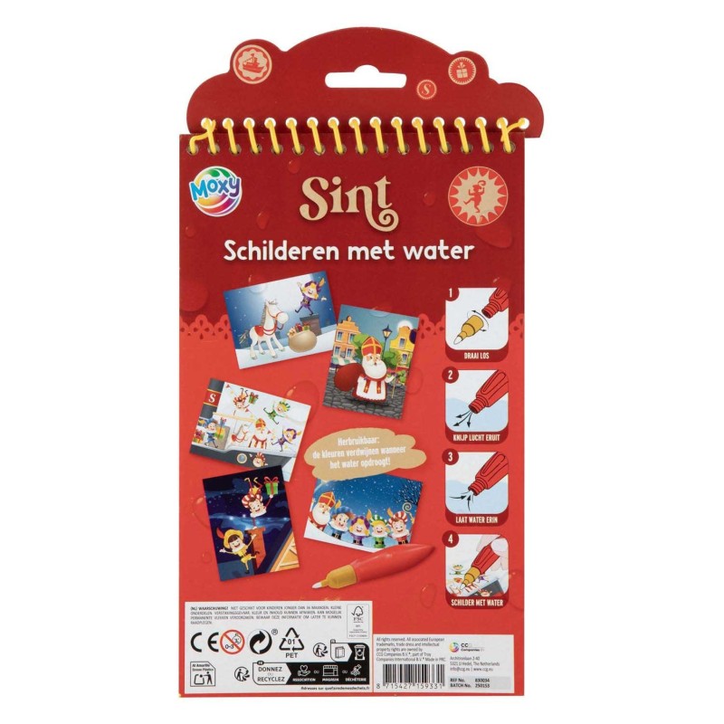 Sint schilderen met water
