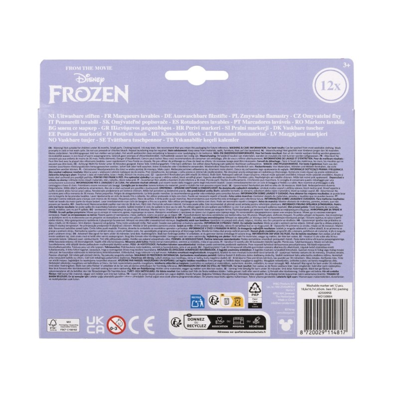 Uitwasbare dikke viltstiften Frozen