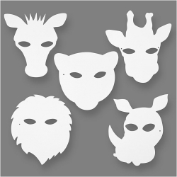 Blanco maskers (set van 16)