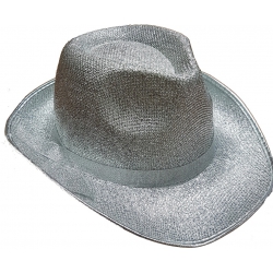 Glitter hoed zilver luxe