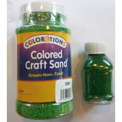Decoratie zand groen groot