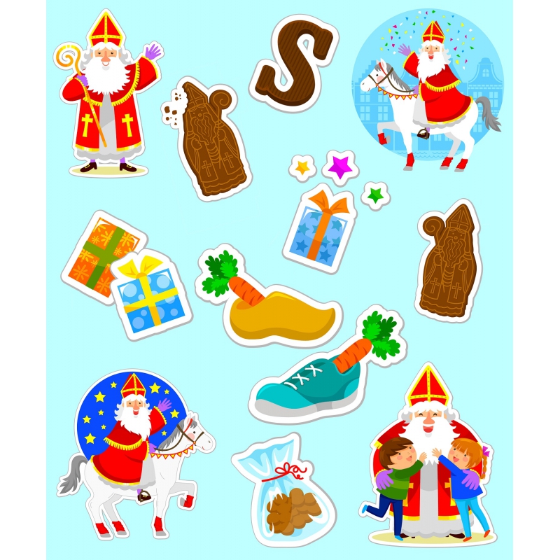 Fun stickers Sinterklaas
