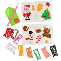 Diamond painting kerst stickers maken